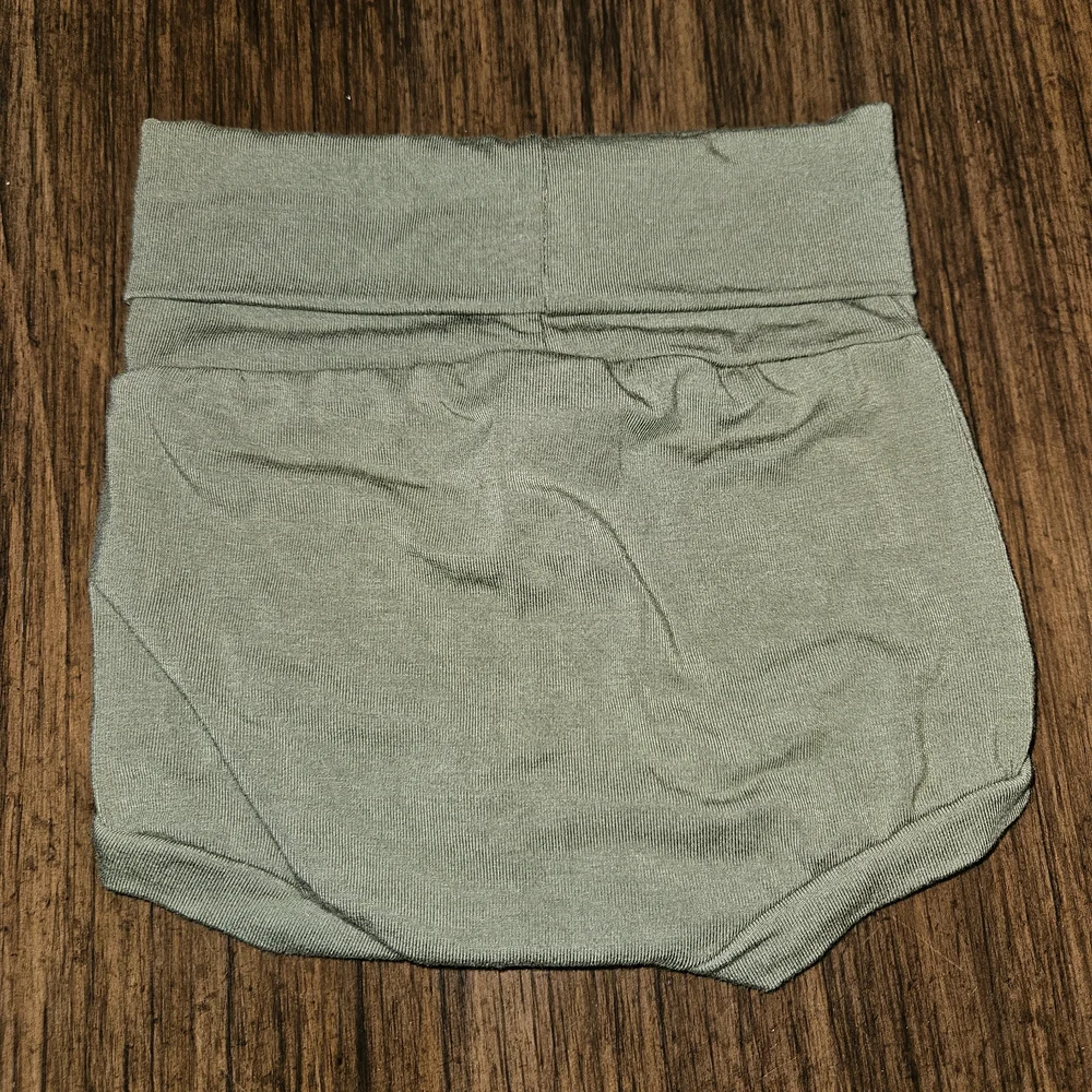 Soft Cotton Diaper Covers Shorts - Sage and Rust Size 3-6